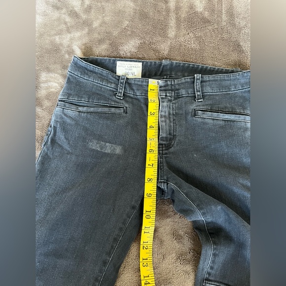 NILI LOTAN 111/88 80NL Black Ankle Zip Skinny Moto Jeans Size 4 - Picture 6 of 11